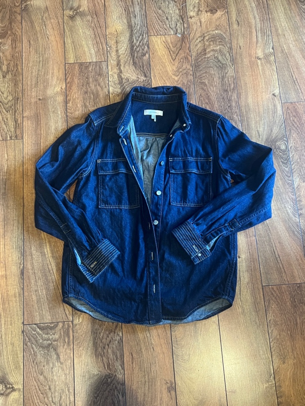 Frame Denim Indigo Lightweight Denim Shirt Jacket